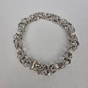 Vintage Sterling Silver Charm 8" Bracelet